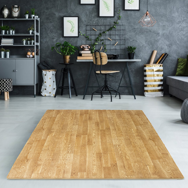 Sorbus Wood Grain Floor Mats Foam Interlocking Mats Each Tile 3/8Inch